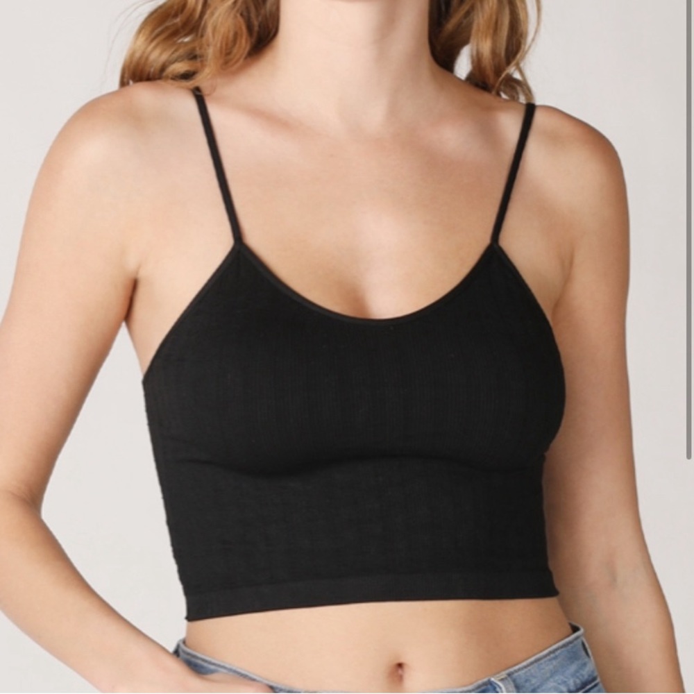 Cropped Tank by Nikibiki, Style NS8050, Black with Lace Back, Never Worn